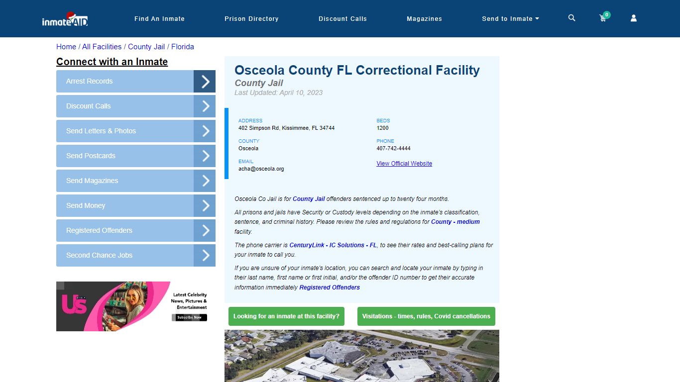 Osceola County FL Correctional Facility - Inmate Locator - Kissimmee, FL